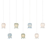 Polpo Misto Linear Multi-Light Pendant - Silver / Multicolor