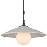 Bothy Outdoor Pendant - Black / Frosted White