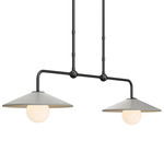 Bothy Double Outdoor Pendant - Black / Frosted White