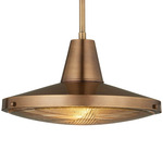 Mariner Outdoor Pendant - Antique Brass / Clear