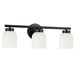 Vonda Bathroom Vanity Light - Matte Black / White