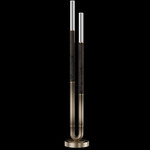 Antonia Floor Lamp - Ombre Silver / Brass / Charcoal