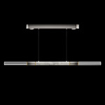 Antonia Linear Pendant - Ombre Silver / Brass / Smoke