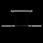 Antonia Linear Pendant - Ombre Silver / Brass / Charcoal