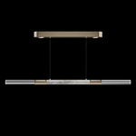Antonia Linear Pendant - Soft Gold Leaf / Brass / Smoke