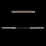 Antonia Linear Pendant - Soft Gold Leaf / Brass / Charcoal