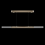 Antonia Linear Pendant - Soft Gold Leaf / Brass / No Skin