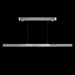 Antonia Linear Pendant - Silver Leaf / Nickel / Smoke