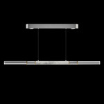 Antonia Linear Pendant - Silver Leaf / Brass / Smoke