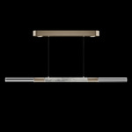 Antonia Linear Pendant - Soft Gold Leaf / Nickel / Smoke