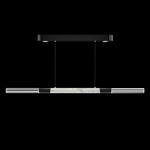 Antonia Linear Pendant - Black / Nickel / Smoke