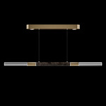 Antonia Linear Pendant - Gold Leaf / Nickel / Charcoal
