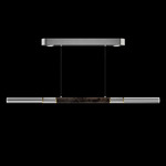 Antonia Linear Pendant - Silver Leaf / Brass / Charcoal
