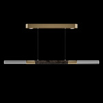 Antonia Linear Pendant - Gold Leaf / Brass / Charcoal