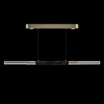 Antonia Linear Pendant - Soft Gold Leaf / Nickel / Charcoal