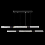 Antonia Linear Pendant - Black / Brass / Smoke