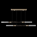 Antonia Linear Pendant - Ombre Bronze / Nickel / Charcoal