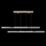 Antonia Linear Pendant - Soft Gold Leaf / Nickel / Smoke