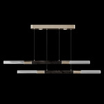 Antonia Linear Pendant - Soft Gold Leaf / Nickel / Charcoal