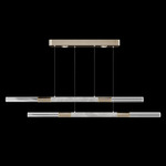 Antonia Linear Pendant - Soft Gold Leaf / Brass / Smoke