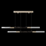 Antonia Linear Pendant - Soft Gold Leaf / Brass / Charcoal