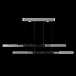 Antonia Linear Pendant - Silver Leaf / Nickel / Charcoal