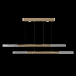 Antonia Linear Pendant - Gold Leaf / Nickel / No Skin