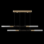 Antonia Linear Pendant - Gold Leaf / Brass / Charcoal