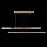 Antonia Linear Pendant - Gold Leaf / Brass / No Skin