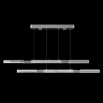 Antonia Linear Pendant - Silver Leaf / Nickel / Smoke