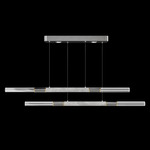 Antonia Linear Pendant - Silver Leaf / Brass / Smoke