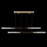 Antonia Linear Pendant - Gold Leaf / Nickel / Charcoal