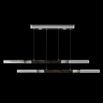 Antonia Linear Pendant - Ombre Silver / Brass / Charcoal