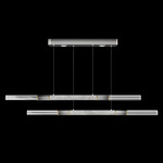 Antonia Linear Pendant - Ombre Silver / Brass / Smoke