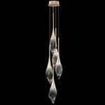 Mayu Pendant - Champagne / Clear-Black