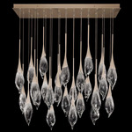 Mayu Linear Pendant - Champagne / Clear-Black