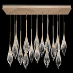 Mayu Linear Pendant - Champagne / Clear-Black