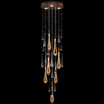 Rain Cascading Pendant - Copper