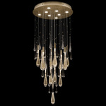 Rain Cascading Pendant - Bronze / Gold