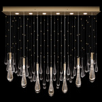 Rain Rectangular Pendant - Bronze / Gold