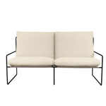 Desert Outdoor Sofa - Black / Off-White Boucle