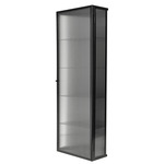 Haze Tall Wall Cabinet - Black / Reeded Glass
