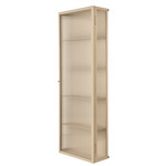 Haze Tall Wall Cabinet - Cashmere / Reeded Glass