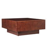 Burl Storage Coffee Table - Dark Stained Burl