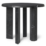 Taula Side Table - Black Marble