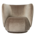 Rico Lounge Armchair - Devore Flint Gray Velvet