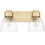 Remy Bathroom Vanity Light - Brushed Champagne Brass / Clear