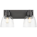 Remy Bathroom Vanity Light - Matte Black / Clear