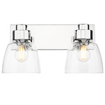 Remy Bathroom Vanity Light - Chrome / Clear