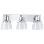 Remy Bathroom Vanity Light - Chrome / Clear